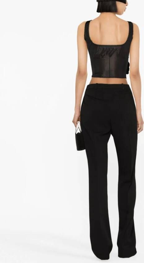 MACH & MACH Pantalon met streep Zwart