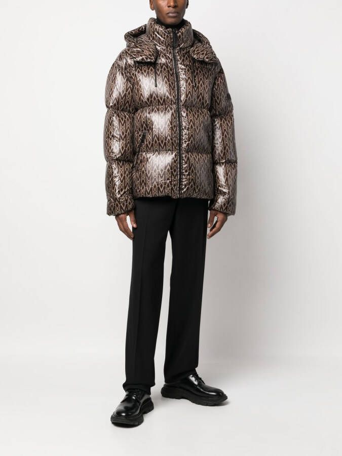 Mackage Jas met monogramprint Bruin