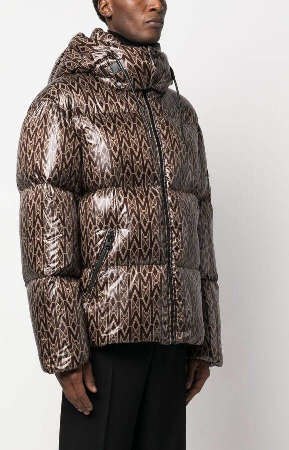 Mackage Jas met monogramprint Bruin