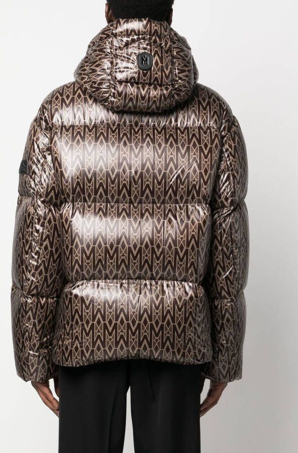 Mackage Jas met monogramprint Bruin