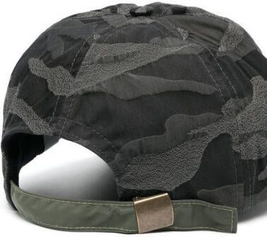Mackintosh Honkbalpet met camouflageprint Zwart
