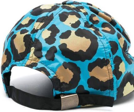 Mackintosh Honkbalpet met luipaardprint Blauw