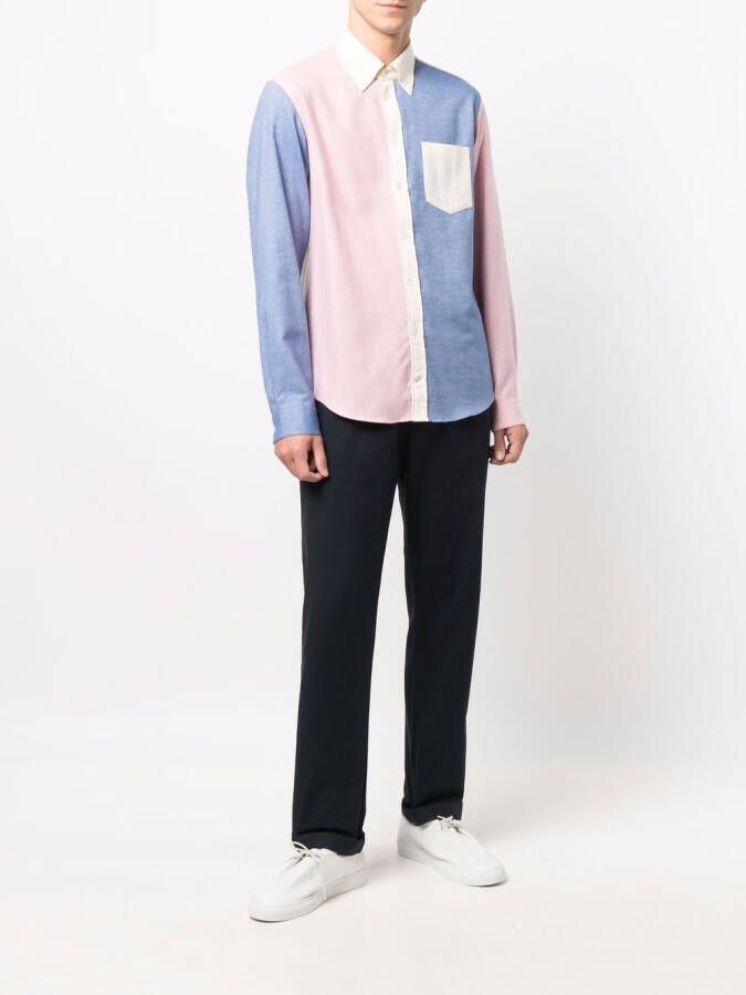 Mackintosh Overhemd met contrasterend vlak Roze