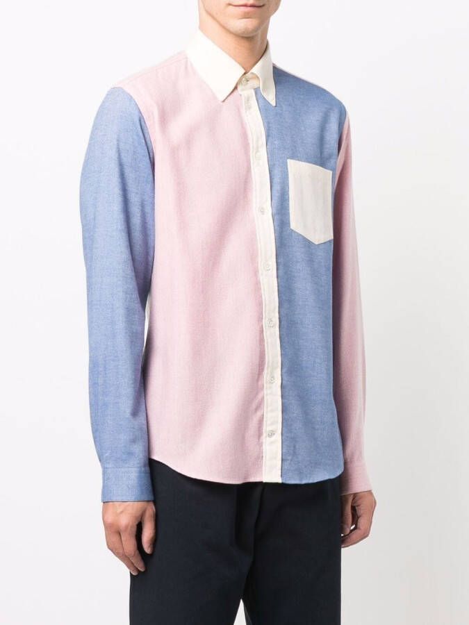 Mackintosh Overhemd met contrasterend vlak Roze