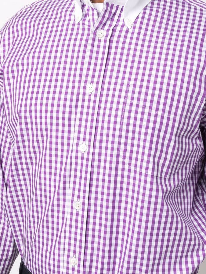 Mackintosh Overhemd met gingham ruit Paars
