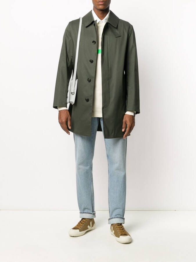 Mackintosh Poloshirt met contrasterende streep Beige