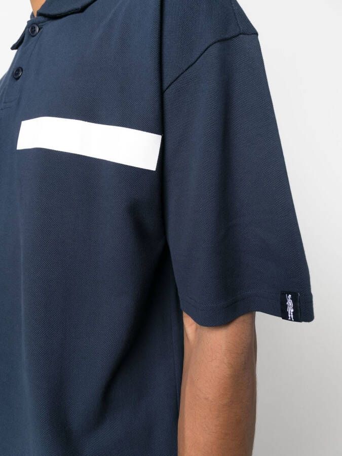 Mackintosh Poloshirt met kettingdetail Blauw