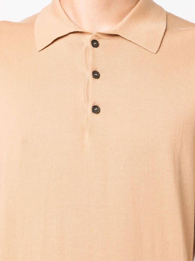 Mackintosh Poloshirt met lange mouwen Beige
