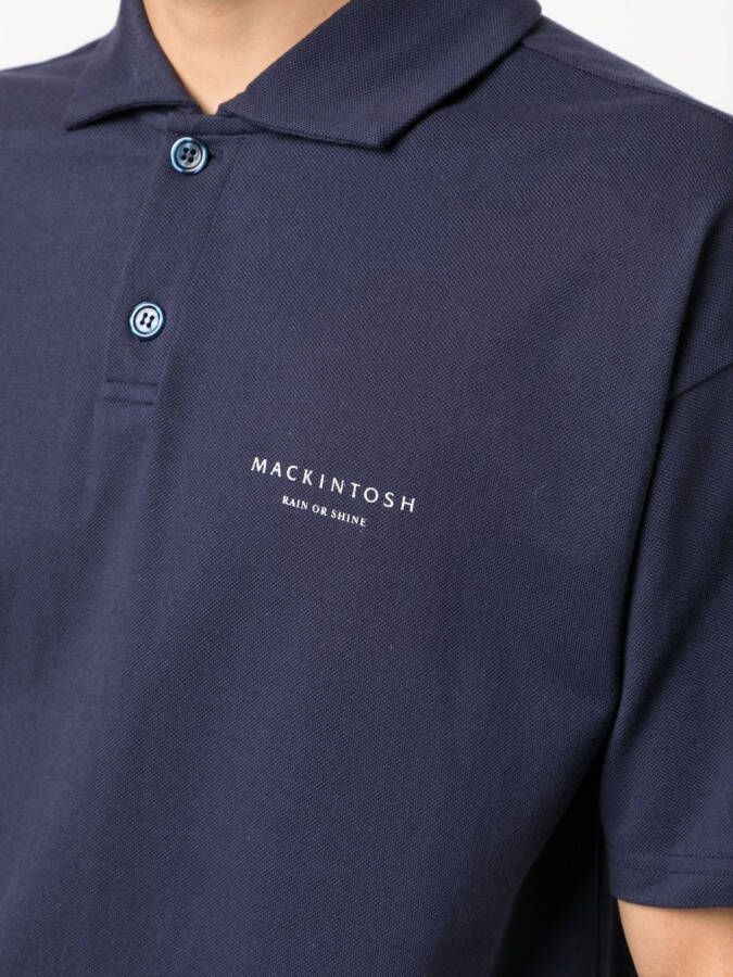 Mackintosh Poloshirt met logoprint Blauw