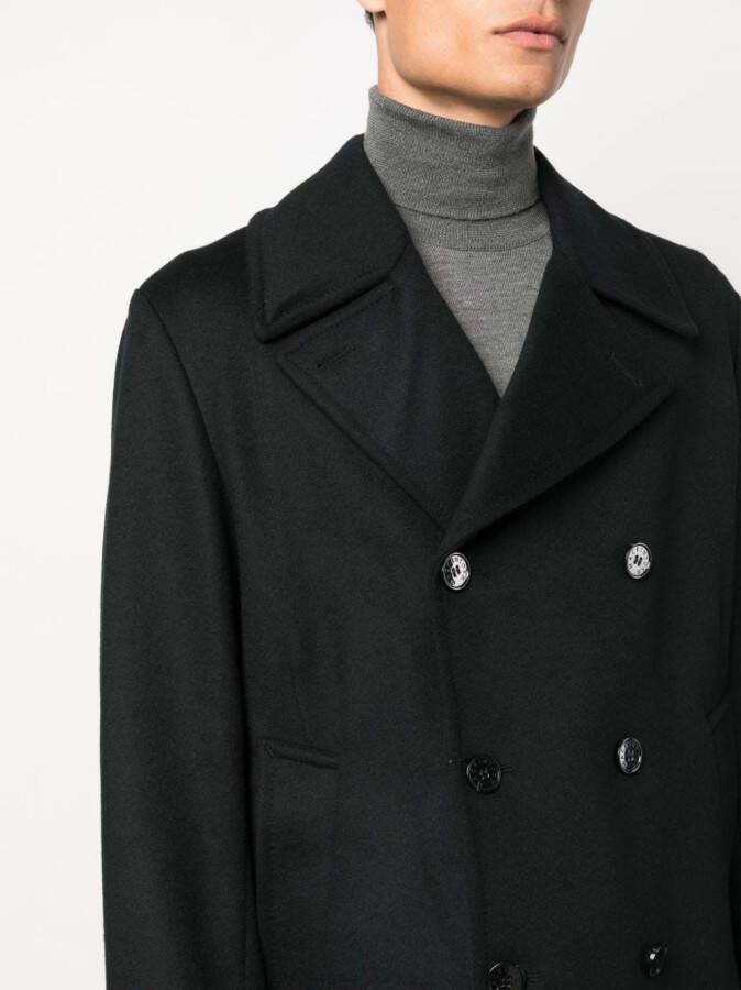 Mackintosh Sailorjas met dubbele rij knopen Zwart