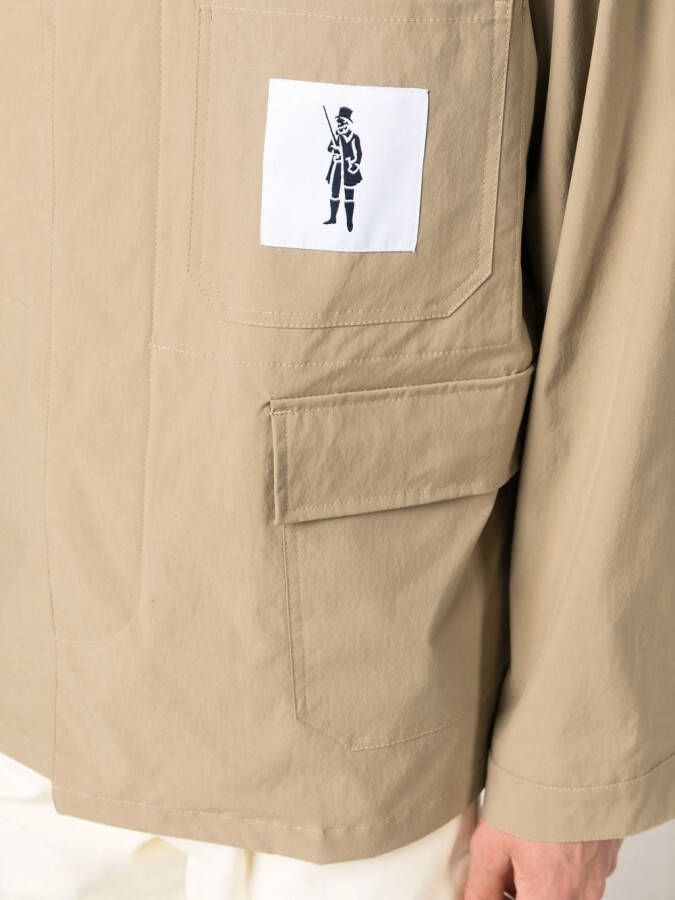 Mackintosh Shirtjack met logoprint Beige