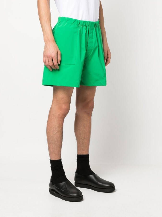 Mackintosh Captain shorts met elastische tailleband Groen