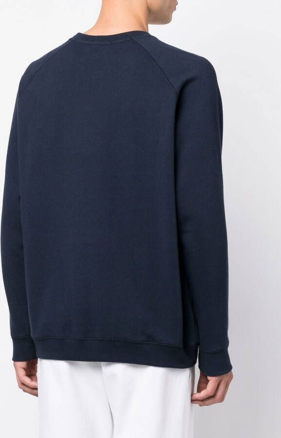 Mackintosh Sweater met horizontale streep Blauw
