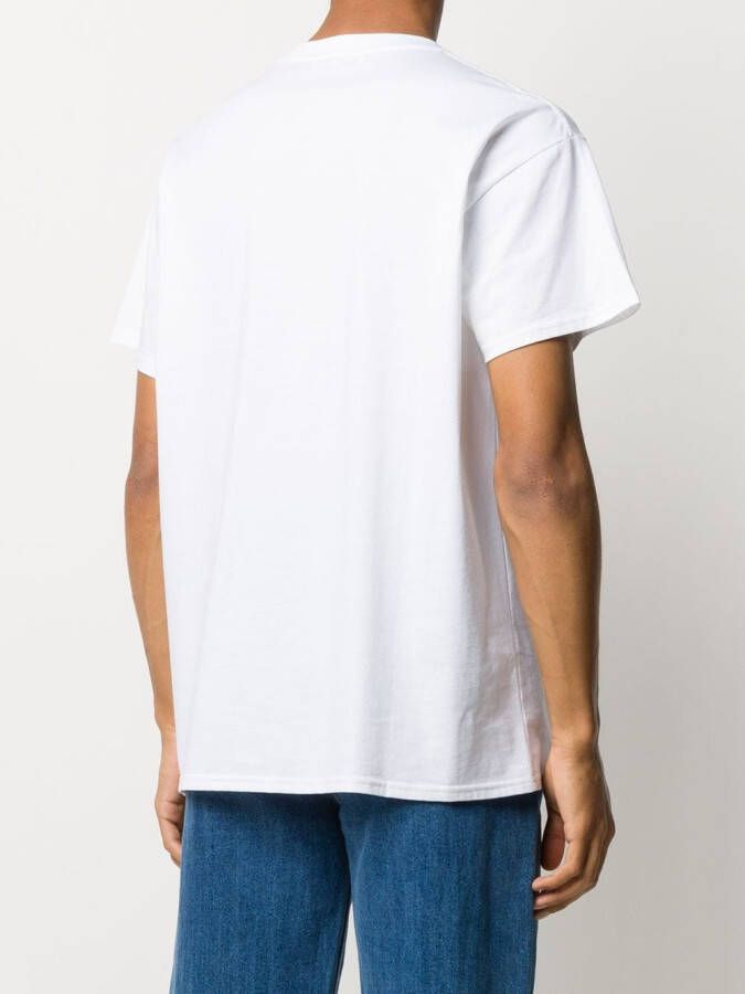 Mackintosh T-shirt met gestreept detail Wit