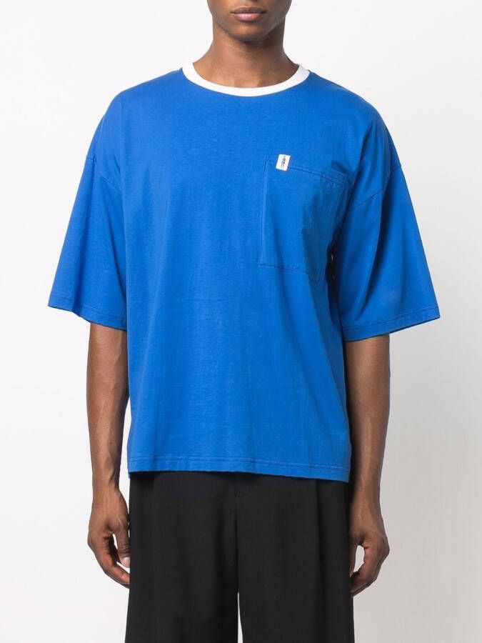 Mackintosh T-shirt met logopatch Blauw