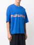 Mackintosh T-shirt met verlaagde schouders Blauw - Thumbnail 3