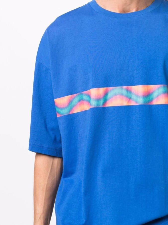 Mackintosh T-shirt met verlaagde schouders Blauw