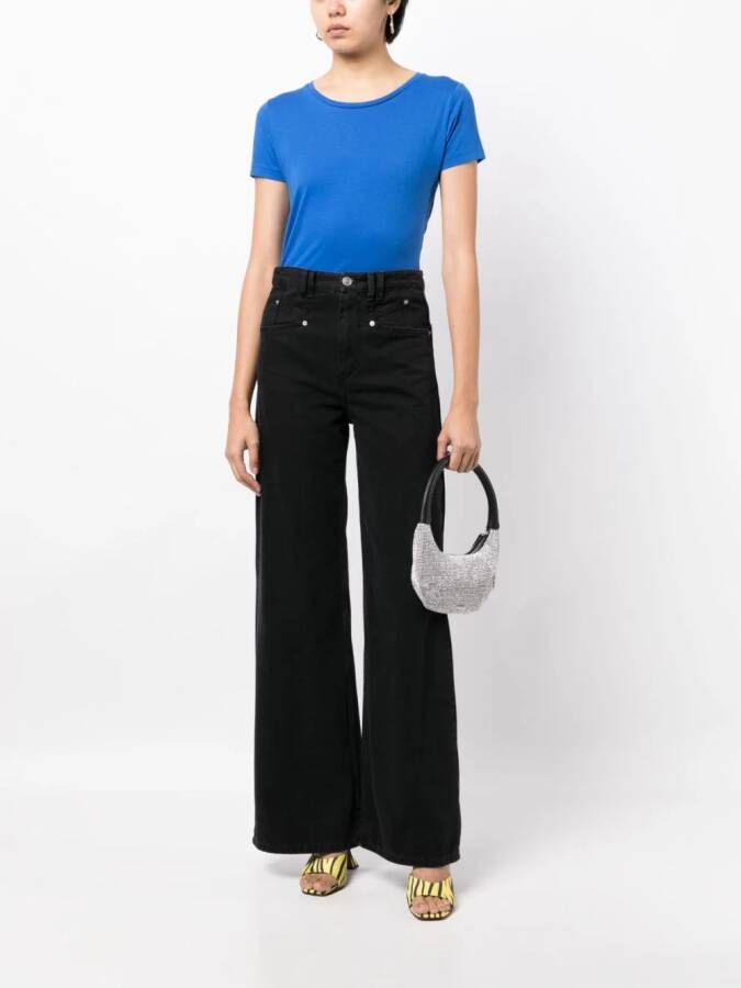 Madison.Maison T-shirt met kapmouwen Blauw