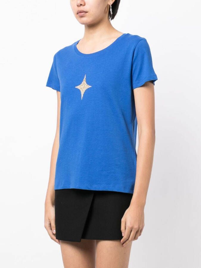 Madison.Maison T-shirt met logoprint Blauw