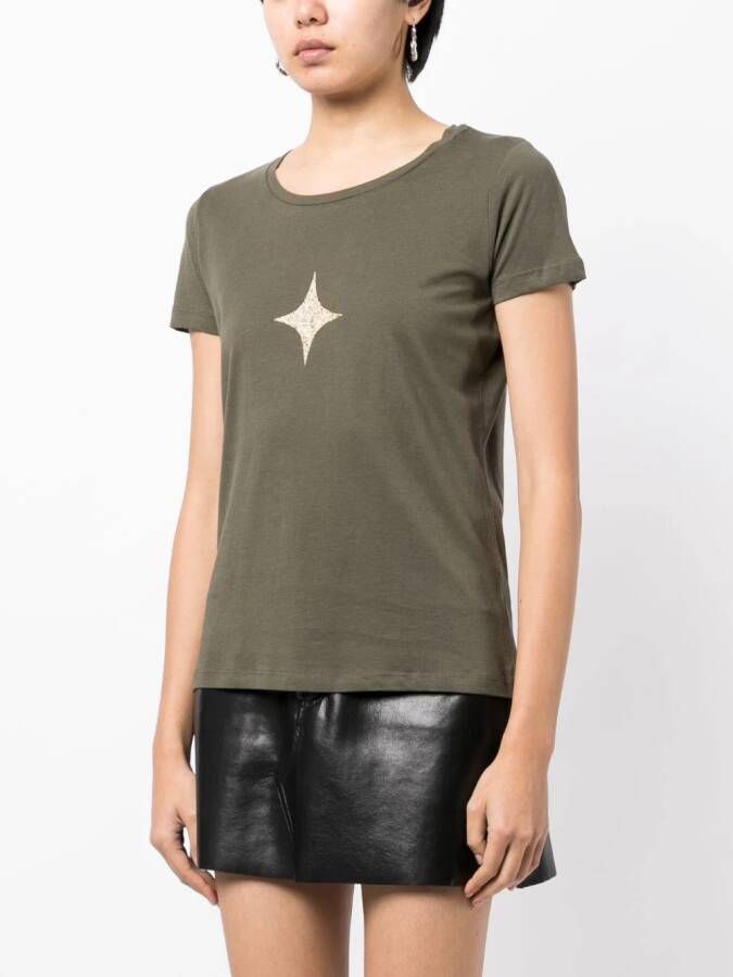 Madison.Maison T-shirt met logoprint Groen