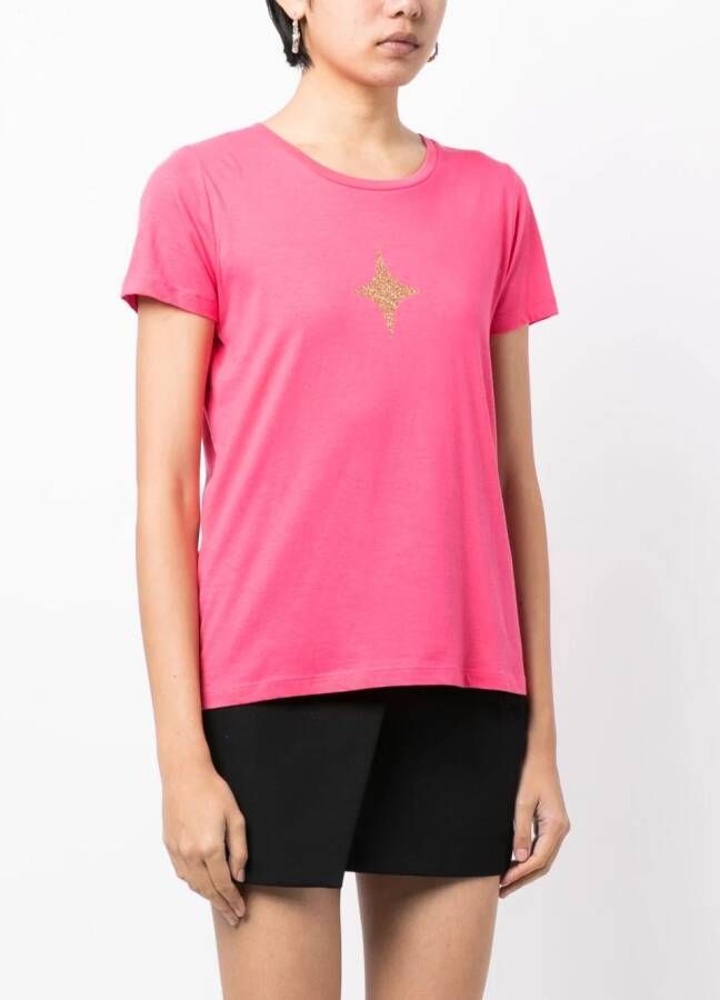 Madison.Maison T-shirt met logoprint Roze