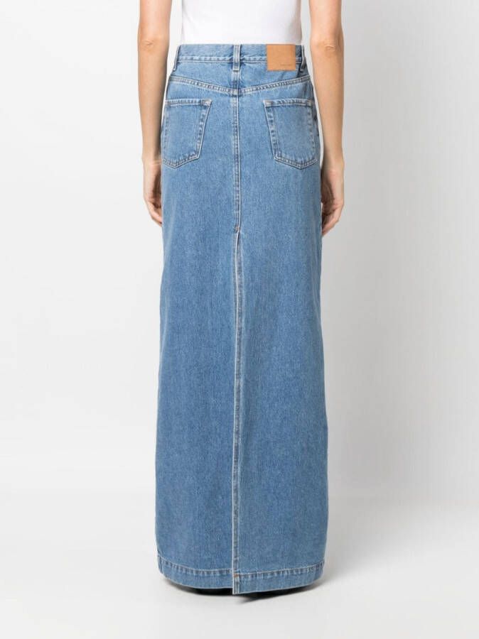 Magda Butrym Denim maxi-rok Blauw