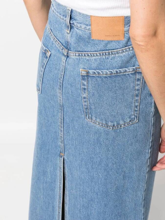 Magda Butrym Denim maxi-rok Blauw