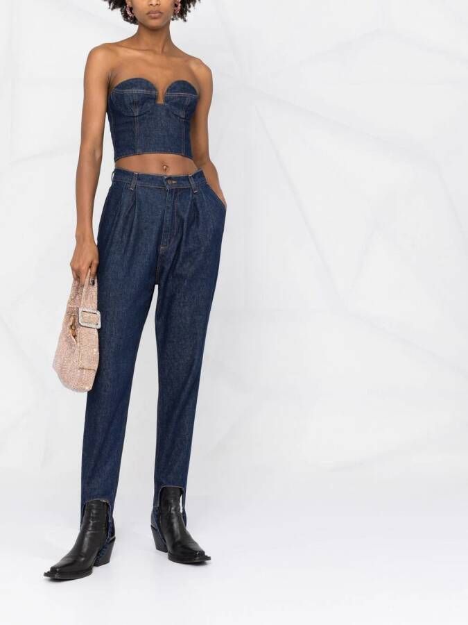 Magda Butrym Denim korset Blauw