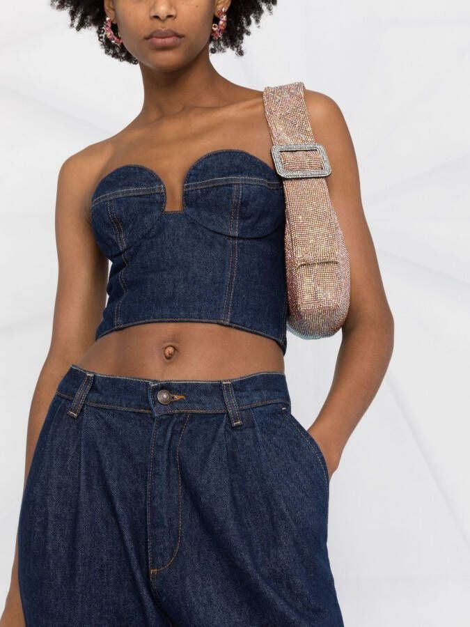 Magda Butrym Denim korset Blauw