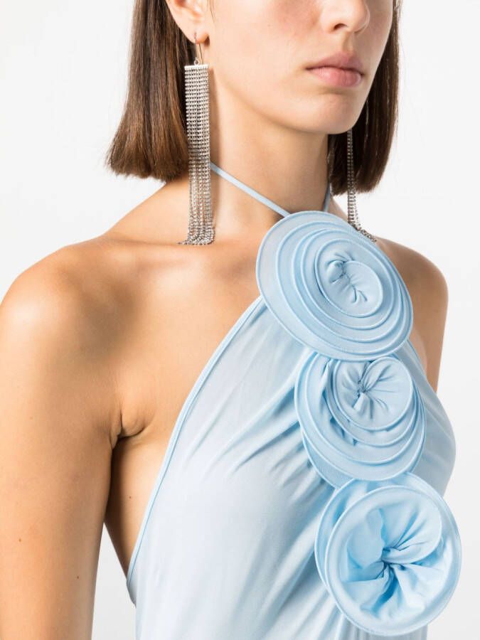 Magda Butrym Maxi-jurk met bloemenpatch Blauw