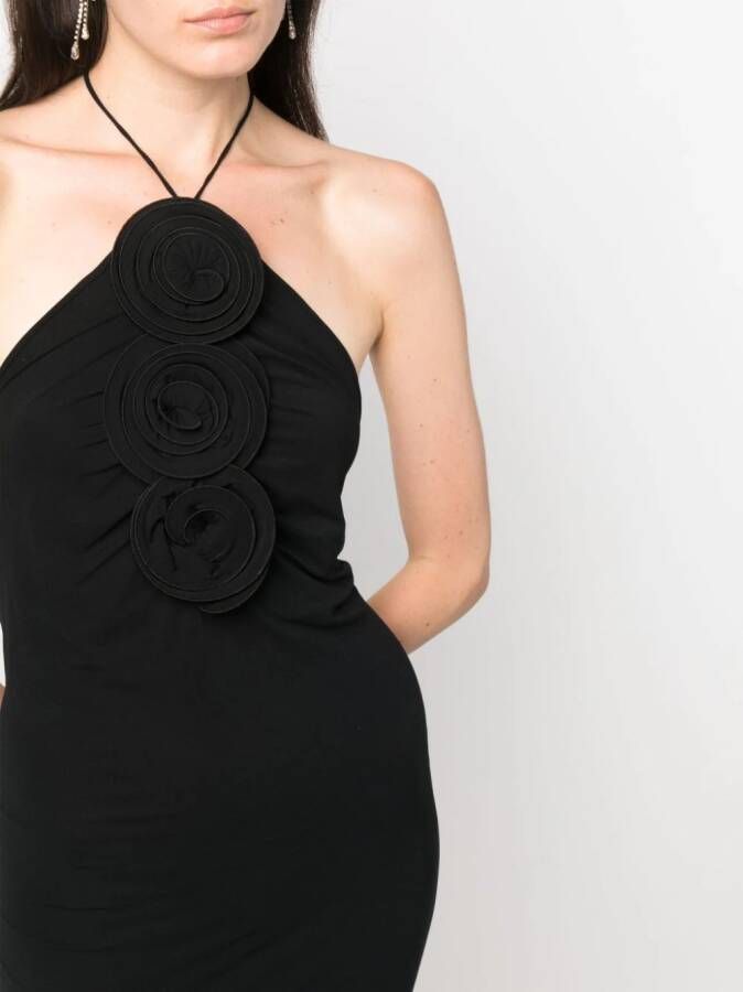 Magda Butrym Maxi-jurk met bloemenpatch Zwart