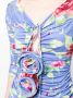 Magda Butrym Jurk met bloemenpatch Paars - Thumbnail 5