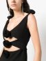 Magda Butrym Jurk met bloemenpatch Zwart - Thumbnail 5