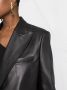 Magda Butrym Leren blazer Zwart - Thumbnail 3