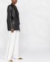 Magda Butrym Leren blazer Zwart - Thumbnail 4