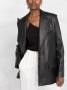 Magda Butrym Leren blazer Zwart - Thumbnail 5