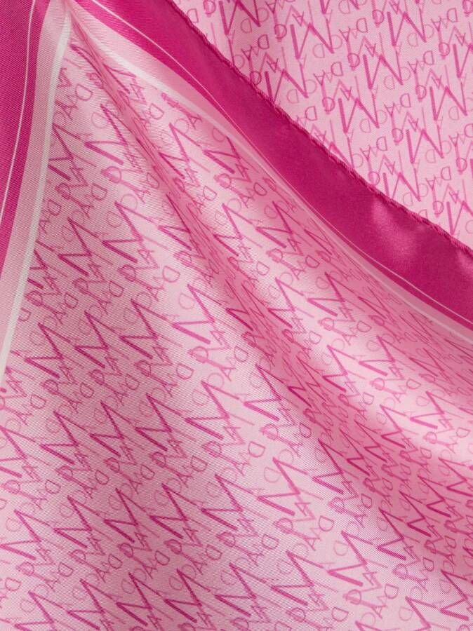 Magda Butrym Sjaal met monogramprint Roze
