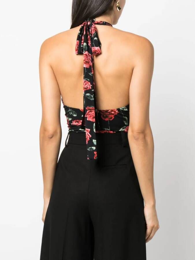 Magda Butrym Playsuit met bloemenprint Zwart