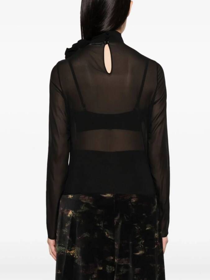 Magda Butrym Semi-doorzichtige blouse Zwart