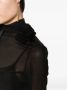 Magda Butrym Semi-doorzichtige blouse Zwart - Thumbnail 4