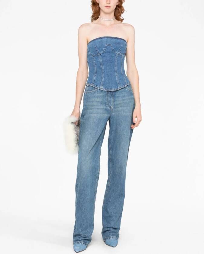 Magda Butrym Strapless korset Blauw