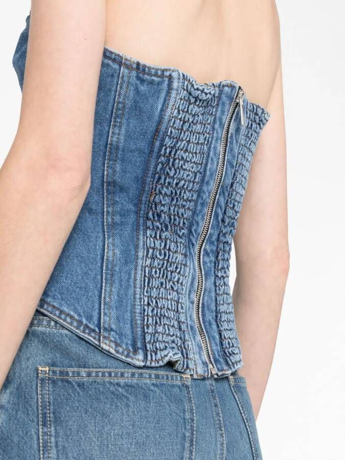 Magda Butrym Strapless korset Blauw