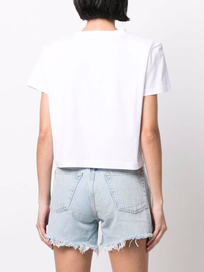 Magda Butrym T-shirt met gehaakt detail Wit