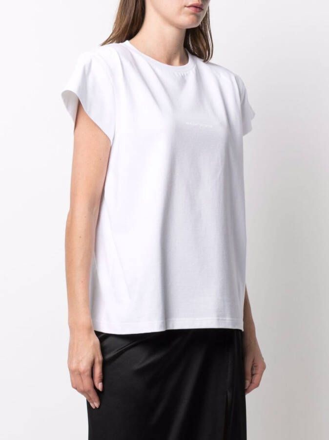 Magda Butrym T-shirt met schoudervullingen Wit