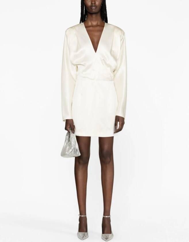 Magda Butrym Mini-jurk met V-hals Beige