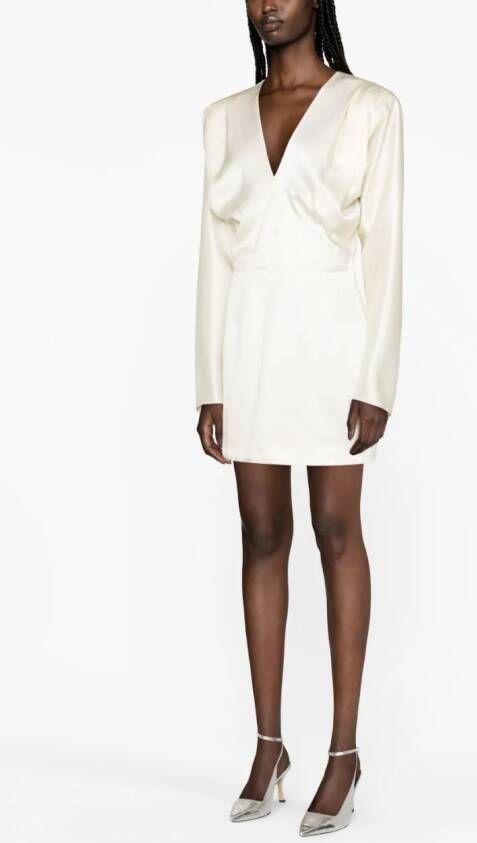 Magda Butrym Mini-jurk met V-hals Beige
