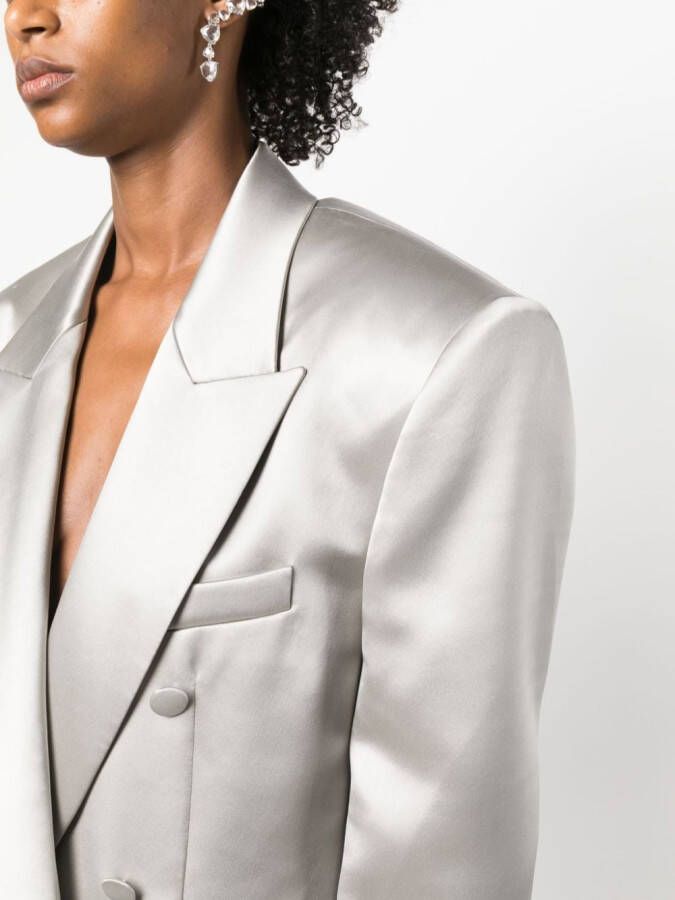 Magda Butrym Zijden blazer Grijs