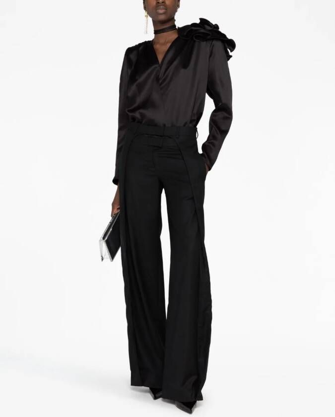 Magda Butrym Zijden blouse Zwart