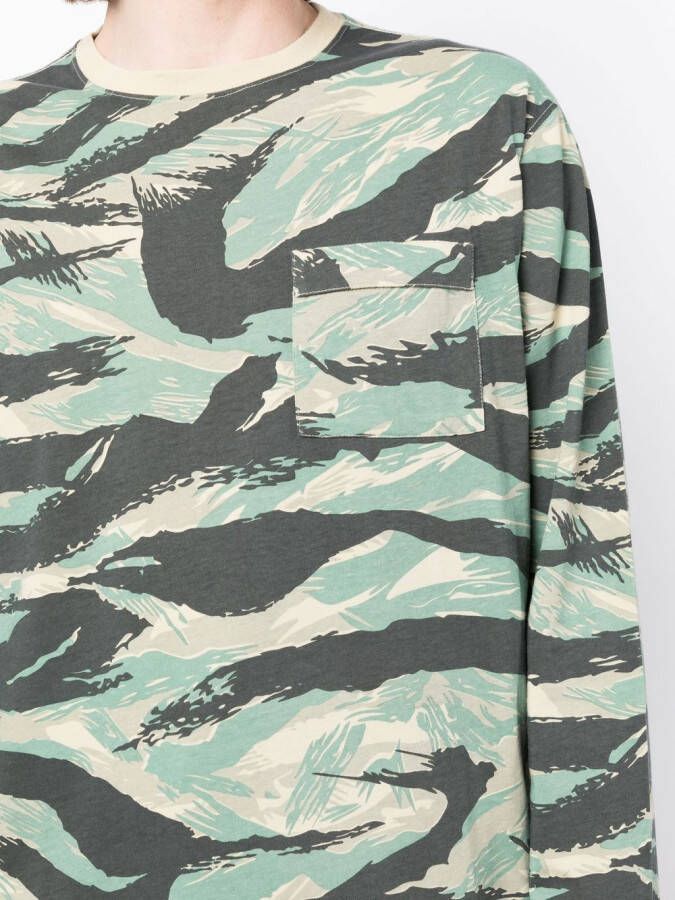 Maharishi T-shirt met abstracte print Groen
