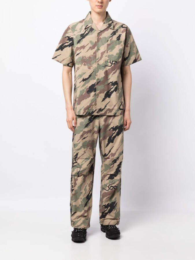 Maharishi Broek met print Bruin